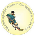 Hockey Player Photo Hand Mirror (2.5" Diameter)